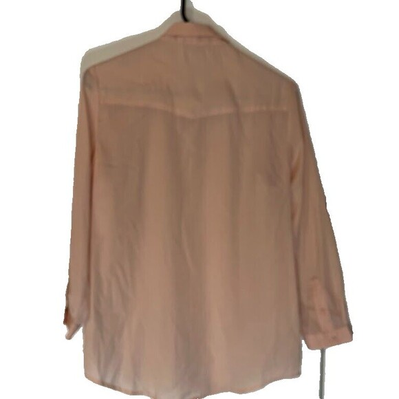 American Eagle Western Coastal Cowgirl  Pink Button Down Shirt w/Beads & Studs M - Picture 2 of 6